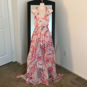 Floral High Low Romper